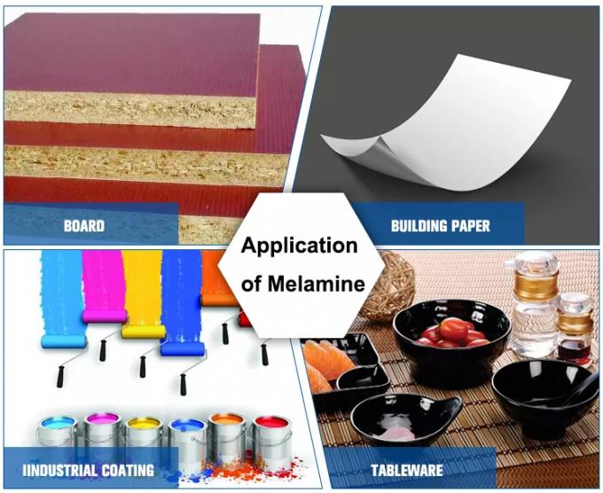Ruwe stof Industriële chemicaliën 108-78-1 99,8% Wit poeder Melamine 1