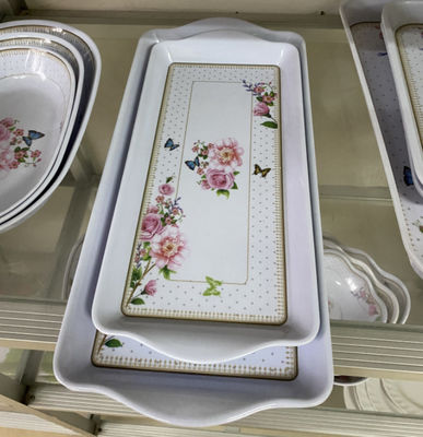 Goede prijs. Custom Design Groothandel Rundutech Superieure Kwaliteit 100% Melamine Tray Melamine Serving Trays online