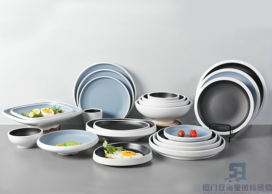 Goede prijs. Noordse het Vaatwerkreeksen die van de Stijlmelamine de Dienende Schotels van de Porseleinmelamine imiteren online