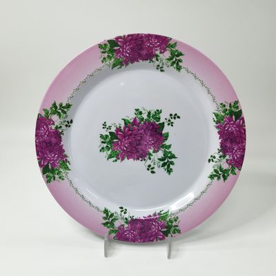 Gepersonaliseerde mooie roze melamijn diner bord cadeautje set JD-30808