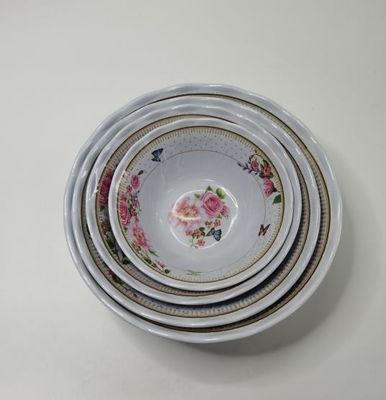 Makkelijk schoon te maken melamine servieschaal met keramische uitstraling en heldere kleur
