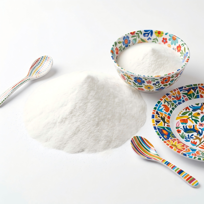 Goede prijs. Thermische stabiliteit tot 150°C Continu gebruik Melamine-gietverbinding met hoge mechanische sterkte en stijfheid in witte poedervorm online