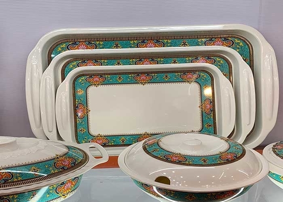 Goede prijs. Rechthoekige 100%-Melamine Plastic Dienend Tray With Handle online