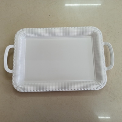 Goede prijs. Onverbrekelijke Witte Rechthoekmelamine Tray With Handles online